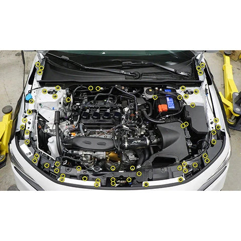 Dress Up Bolts Stage 3 Titanium Hardware Engine Bay Kit | 2022+ Honda Civic Si (HON-064-Ti-BLK).