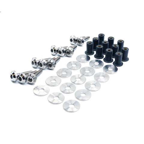 Dress Up Bolts Titanium Hardware Plastic Clip Delete Kit | 2022+ Honda Civic Si (HON-066-Ti-BLK).