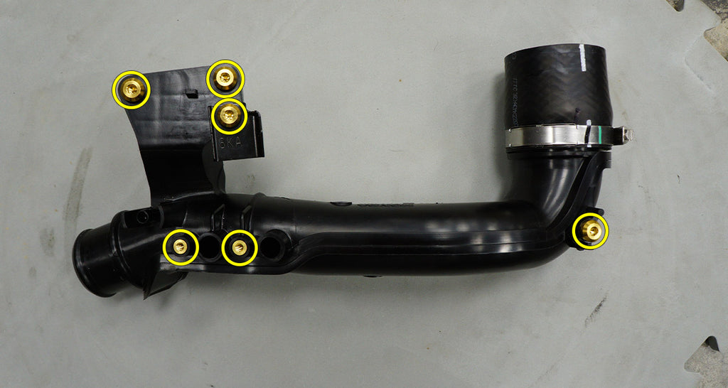 Dress Up Bolts Titanium Hardware OEM Charge Pipe Kit | 2022+ Honda Civic Si (HON-070-Ti).