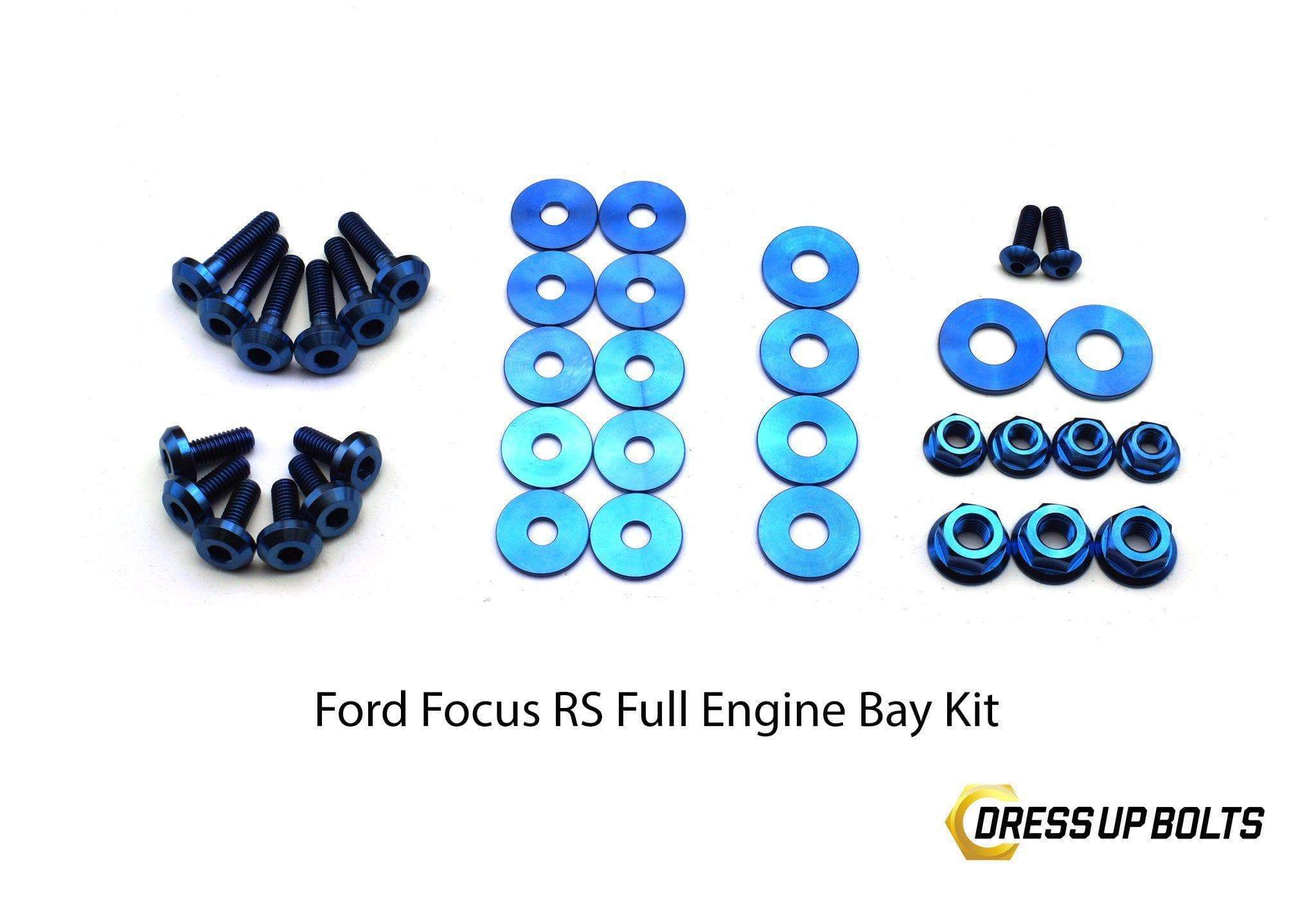 Dress Up Bolts Titanium Engine Bay Kit | 2016-2018 Ford Focus RS (FOR-014-Ti)