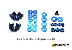 Dress Up Bolts Titanium Engine Bay Kit | 2016-2018 Ford Focus RS (FOR-014-Ti)