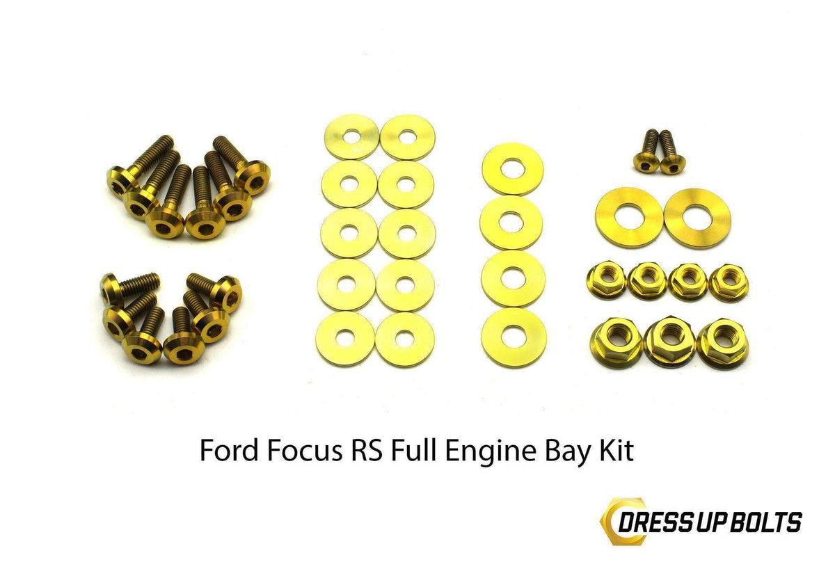 Dress Up Bolts Titanium Engine Bay Kit | 2016-2018 Ford Focus RS (FOR-014-Ti)