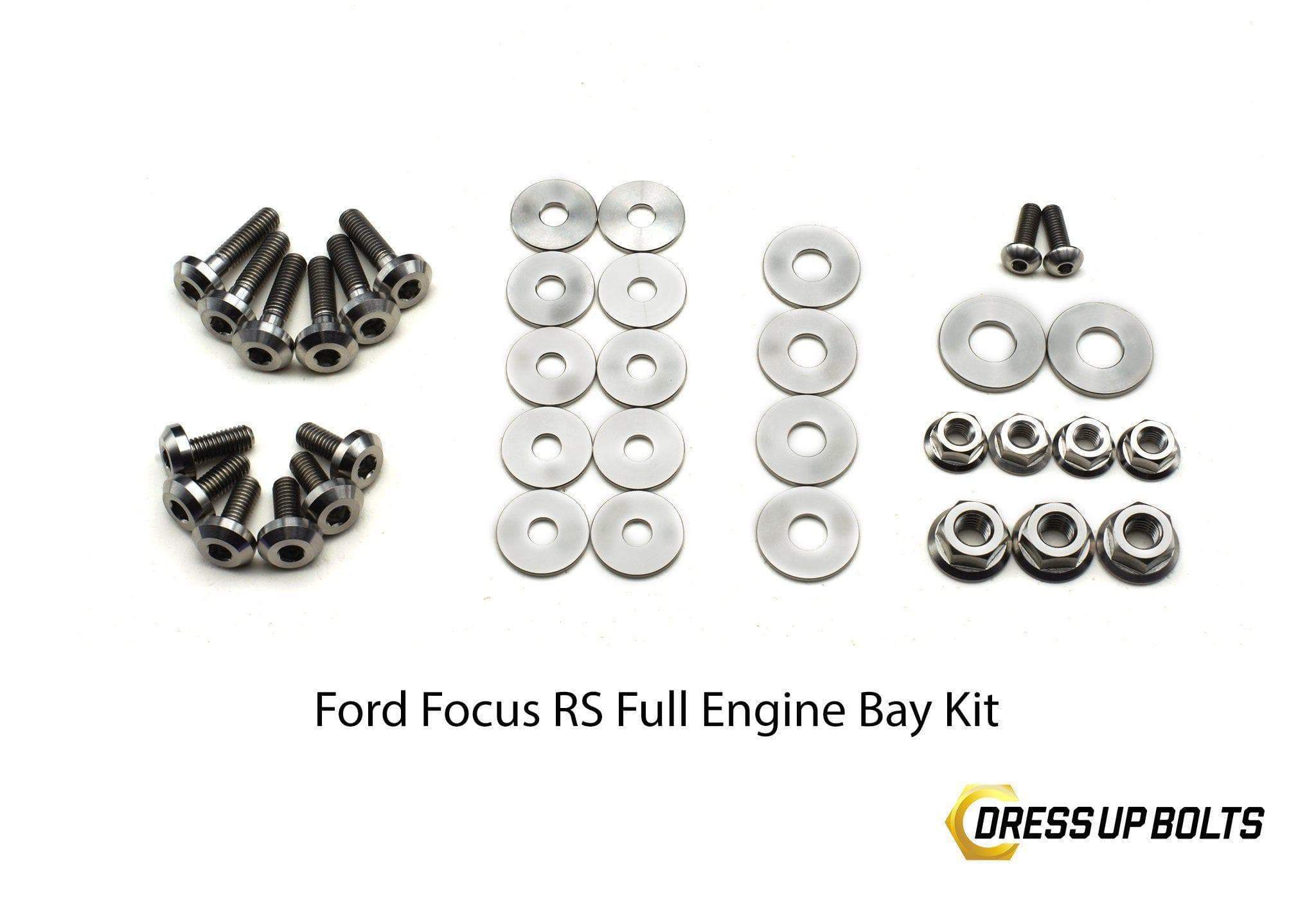 Dress Up Bolts Titanium Engine Bay Kit | 2016-2018 Ford Focus RS (FOR-014-Ti)