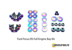 Dress Up Bolts Titanium Engine Bay Kit | 2016-2018 Ford Focus RS (FOR-014-Ti)