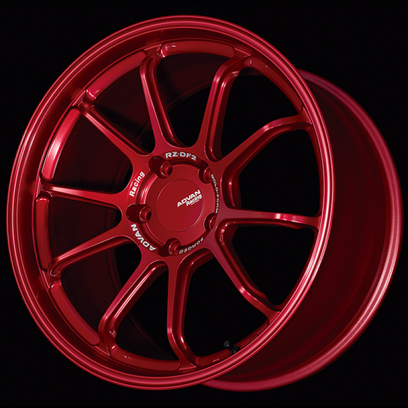 Advan RZ-DF2 for Porsche 20x9.0 / +56 Offset / 5-130 / 71.6mm Bore / Racing Candy Red
