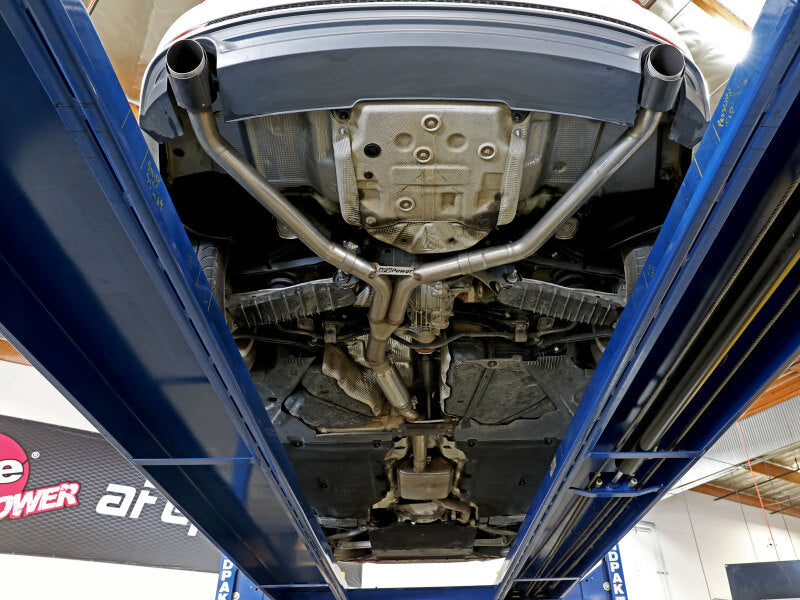aFe 17-19 Audi A4 (L4-2.0L) MACH Force-Xp Stainless Steel Axle-Back Exhaust System - Carbon Tip