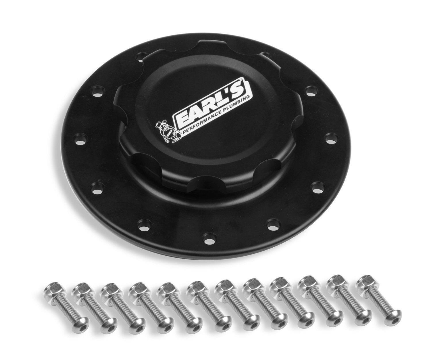 Earl's Performance Billet Fuel Cell Cap W/12 Bolt Flange (166017ERL).