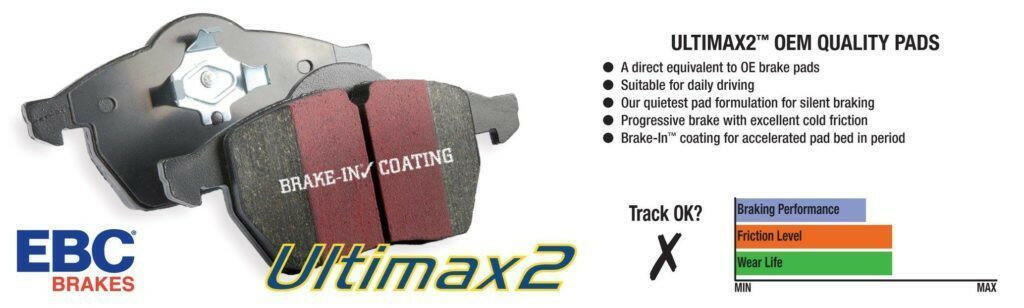 EBC Ultimax2 Front Brake Pads | Multiple Honda/Acura Fitments (UD914).