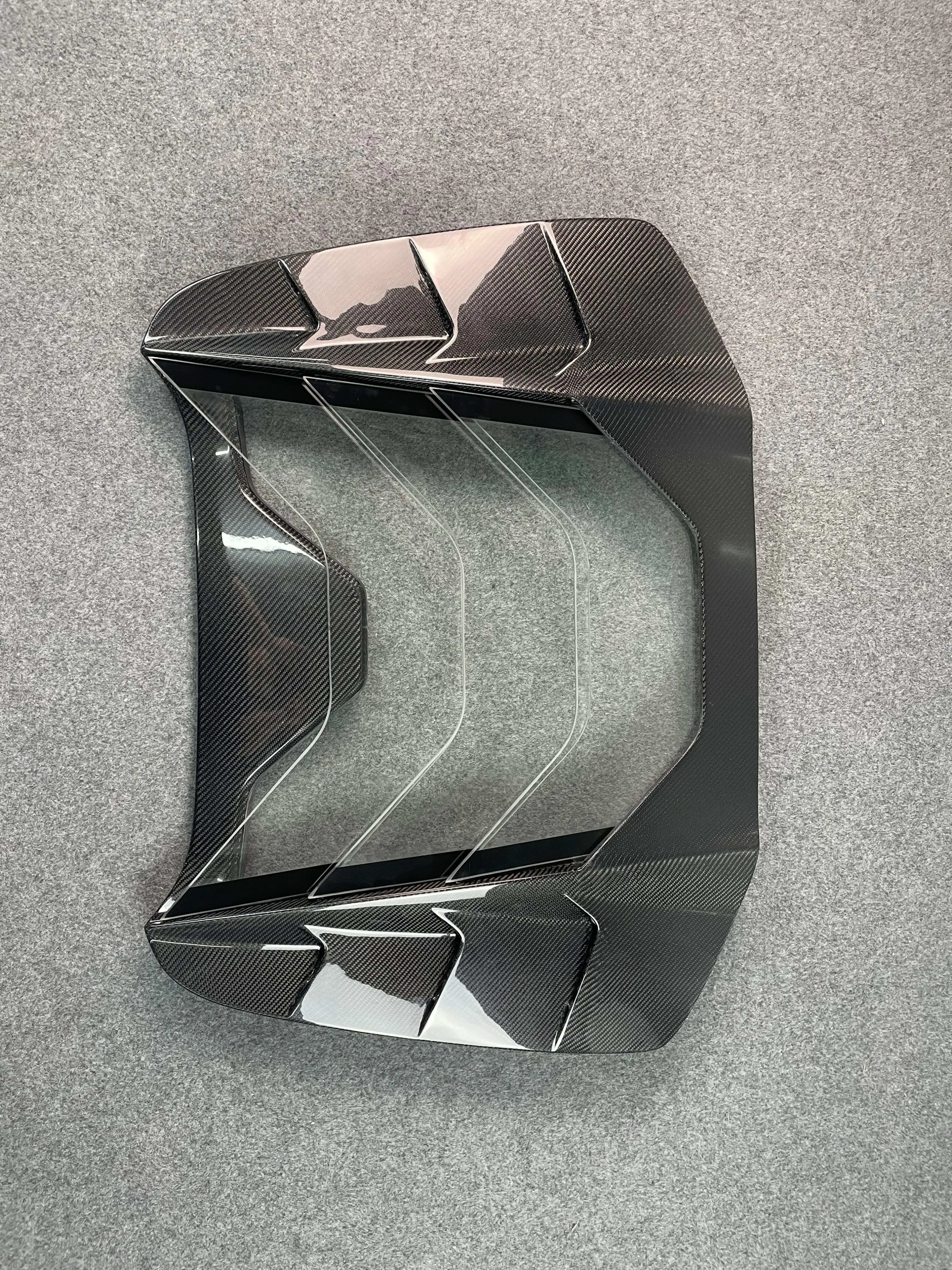 Carbon Fiber Rear Transparent Engine Cover V2 - Ferrari 488.