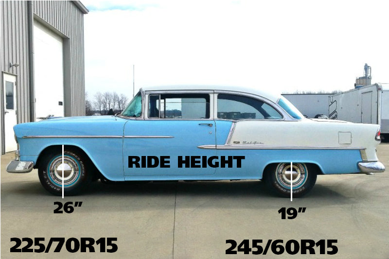 Ridetech 55-57 Chevrolet Bel Air Composite Leaf Spring w/ HQ Shock Kit - 2in Drop - Rear