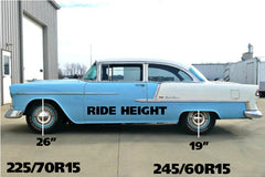 Ridetech 55-57 Chevrolet Bel Air Composite Leaf Spring w/ HQ Shock Kit - 2in Drop - Rear