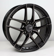 Enkei TY-5 5x114.3 19” Pearl Black Machined Wheels.