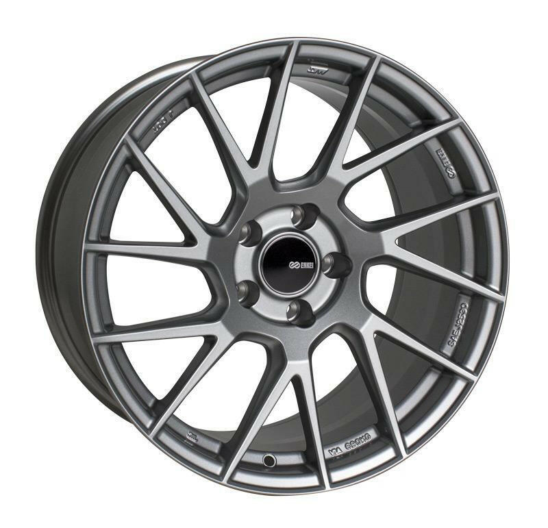 Enkei TM7 5x114.3 17” Storm Gray Wheels.