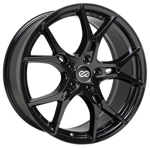 Enkei Vulcan 5x114.3 18” Gloss Black Wheels.