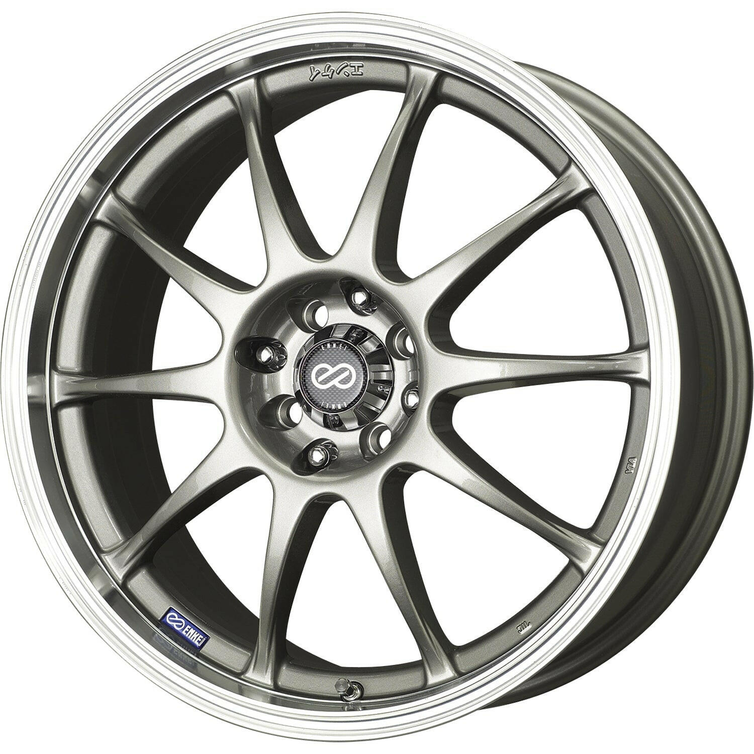Enkei J10 5x100/5x114.3 16” Wheels in Silver with a Machined Lip.
