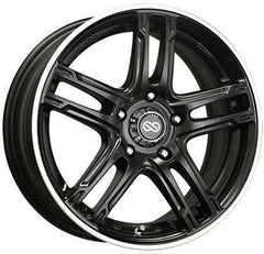 FD-05 16x7 5x114.3 38mm Offset 72.6 Bore Dia Black Machined Wheel by Enkei.