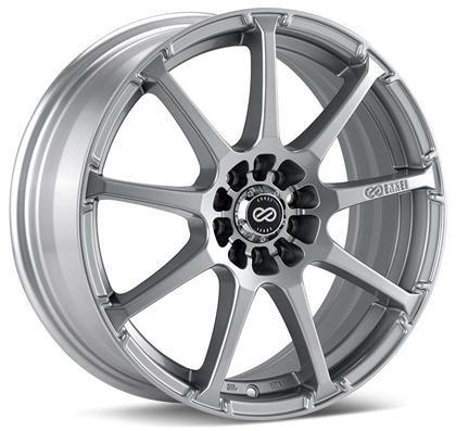 EDR9 15x6.5 5x100/+38mm offset 72.6 Bore Diameter Silver Wheel by Enkei.