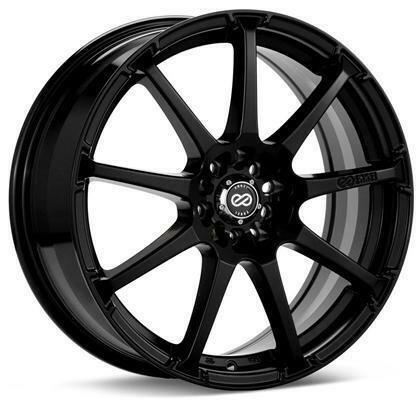 EDR9 17x7 5x100/+45mm offset 72.6 Bore Diameter Black Wheel by Enkei.