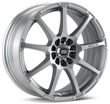 EDR9 17x7 5x100/+45mm offset 72.6 Bore Diameter Silver Wheel by Enkei.