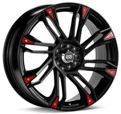 GW8 17x7 5x100/+42mm Offset 72.6 Bore Matte Black Wheel by Enkei.
