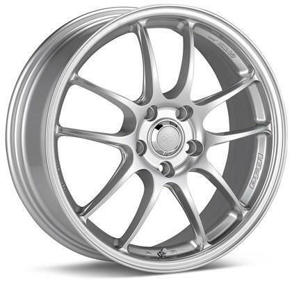 PF01 17x7 5x114.3 48mm offset 75mm Bore Dia Silver Wheel by Enkei.