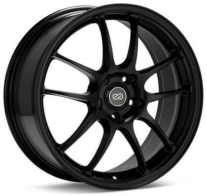 PF01 17x9 5x114.3 35mm Offset 75mm Bore Diameter Matte Black Wheel by Enkei.