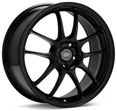 PF01 17x9 5x114.3 35mm Offset 75mm Bore Diameter Matte Black Wheel by Enkei.