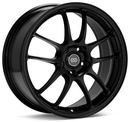 PF01 17x9 5x114.3 48mm Offset 75mm Bore Diameter Matte Black Wheel by Enkei.