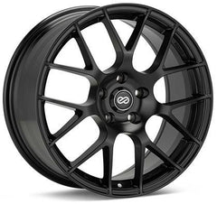 Raijin 18x8.5 50mm Inset 5x114.3 Bolt Pattern 72.6 Bore Diameter Matte Black Wheel by Enkei.