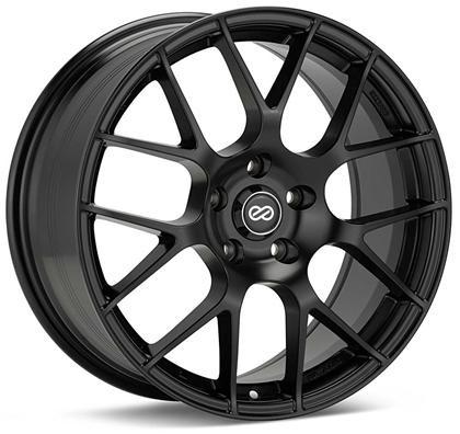 Raijin 19x8 40mm Inset 5x114.3 Bolt Pattern 72.6 Bore Dia Black Wheel by Enkei.