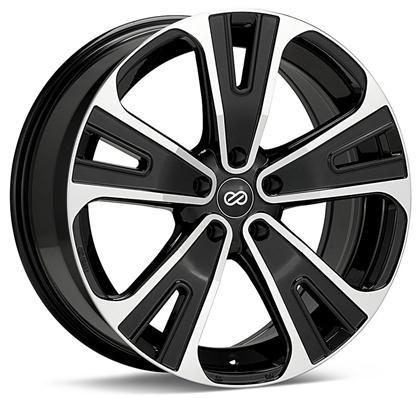 Universal SVX Truck & SUV 18x8 40mm Offset 5x114.3 Bolt 72.6mm Bore Black Machined Wheel by Enkei.