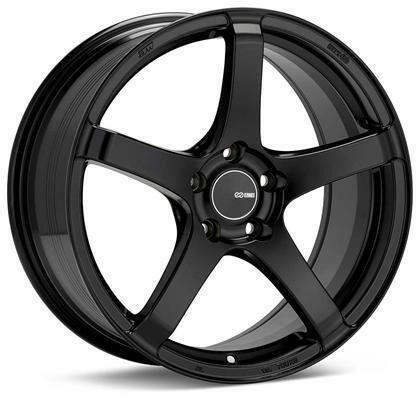 Kojin 17x8 45mm Inset 5x114.3 Bolt Pattern 72.6mm Bore Dia Matte Black Wheel by Enkei.