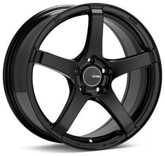 Kojin 18x8.5 50mm Inset 5x114.3 Bolt Pattern 72.6mm Bore Dia Matte Black Wheel by Enkei.