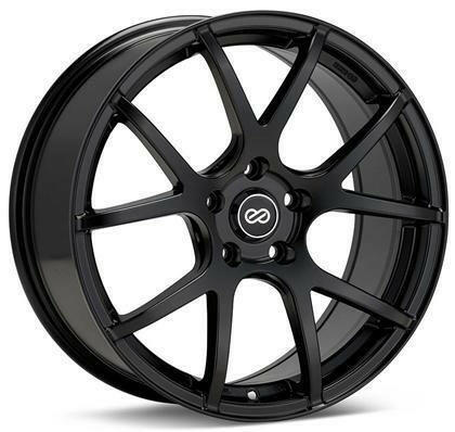 M52 16x7 38mm Inset 5x114.3 Bolt Pattern 72.6mm Bore Dia Matte Black Wheel by Enkei.