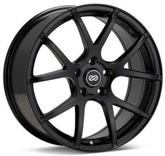 M52 16x7 38mm Inset 5x114.3 Bolt Pattern 72.6mm Bore Dia Matte Black Wheel by Enkei.