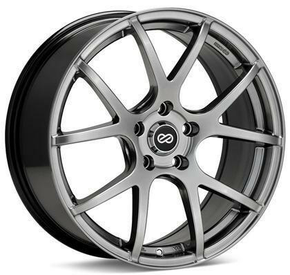 M52 16x7 38mm Inset 5x114.3 Bolt Pattern 72.6mm Bore Dia Hyper Black Wheel by Enkei.