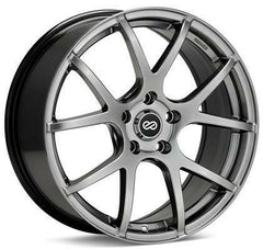M52 16x7 38mm Inset 5x114.3 Bolt Pattern 72.6mm Bore Dia Hyper Black Wheel by Enkei.