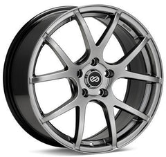 M52 16x7 45mm Inset 5x114.3 Bolt Pattern 72.6mm Bore Dia Hyper Black Wheel by Enkei.