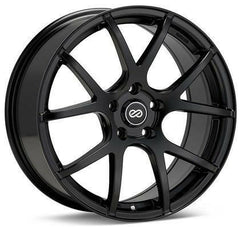 M52 17x7.5 40mm Inset 5x114.3 Bolt Pattern 72.6mm Bore Dia Matte Black Wheel by Enkei.