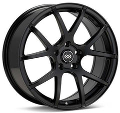 M52 17x7.5 50mm Inset 5x114.3 Bolt Pattern 72.6mm Bore Dia Matte Black Wheel by Enkei.