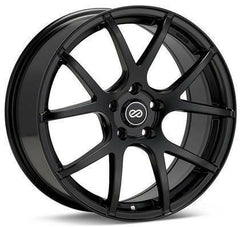 M52 18x8 40mm Inset 5x114.3 Bolt Pattern 72.6mm Bore Dia Matte Black Wheel by Enkei.