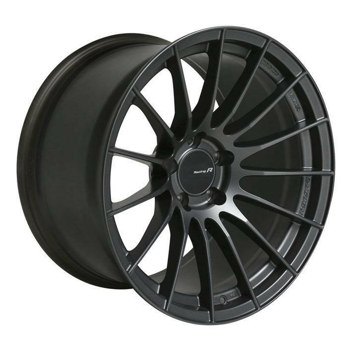 Enkei RS05-RR / 18x10.5 / 22mm Offset / 5x114.3 Bolt Pattern / 75.0 Bore Matte Gunmetal Wheel.