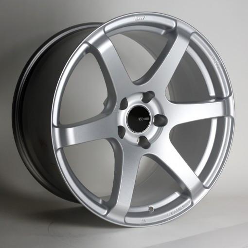 T6S 17x9 45mm Offset 5x114.3 Bolt Pattern 72.6 Bore Matte Silver Wheel by Enkei.