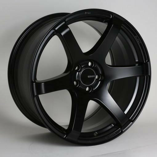 Enkei T6S / 18x9.5 / 15mm Offset / 5x114.3 Bolt Pattern / 72.6 Bore Matte Black Wheel.