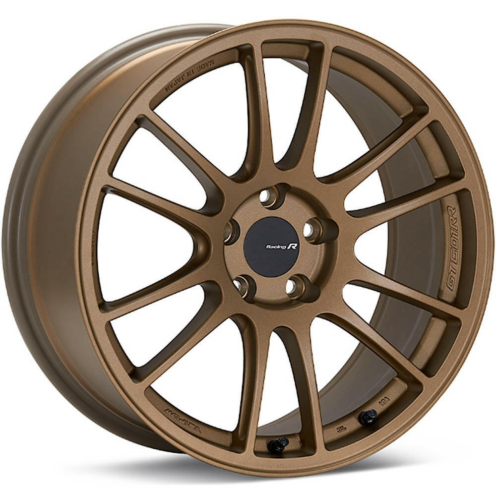 Enkei GTC01RR 5x114.3 18” Wheels in Titanium Gold.
