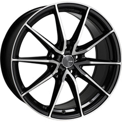 Enkei Draco 5x114.3 16” Wheels in Black with Machined Spoke Faces and Outer Lip Ring.