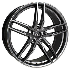 Enkei SS05 5x114.3 17x7.5” +40mm Offset Hyper Gray Wheels.