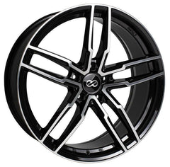 Enkei SS05 5x114.3 18x8.0” +38mm Offset Black Machined Wheels.