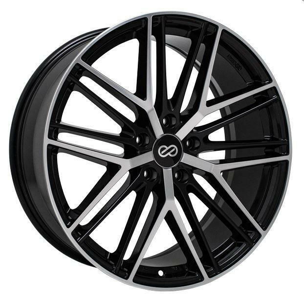 Enkei Phantom 5x114.3 18x8.0” +40mm Offset Black Machined Wheels.