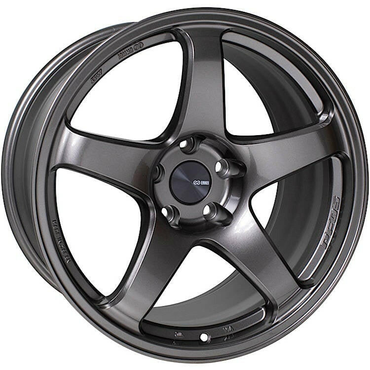 Enkei PF05 5x114.3 17” Wheels in Dark Silver.